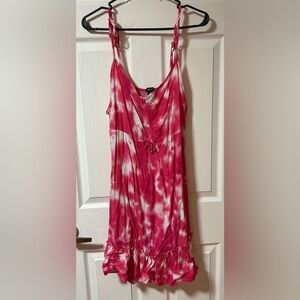 Pink and White Tie-Dye Dress
